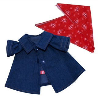 Костюм джинсовый для Зайки Ми, 32 см, артикул StM-342 2