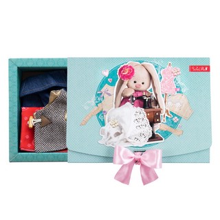 Костюм джинсовый для Зайки Ми, 32 см, артикул StM-342 3