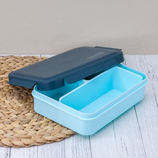 Ланчбокс 'Enjoy Life' голубой (ложка+вилка) 4