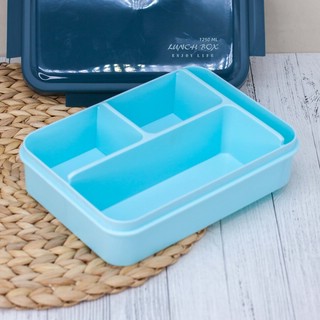 Ланчбокс 'Enjoy Life' голубой (ложка+вилка) 6