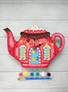 Часы-раскраска 'Чайные истории' сувенирный набор для творчества 2