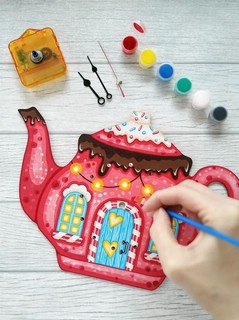 Часы-раскраска 'Чайные истории' сувенирный набор для творчества 5