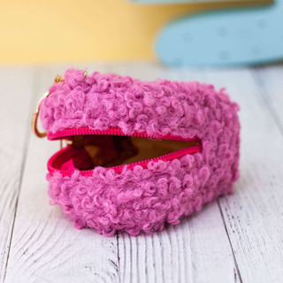 Кошелёк меховой 'Panda head', dark pink 3