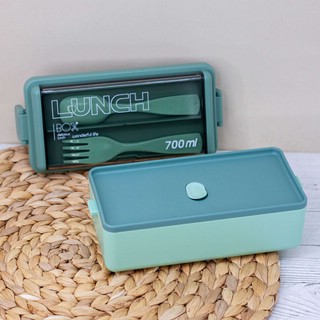 Ланчбокс 'Life every day' зеленый (ложка+вилка) 2