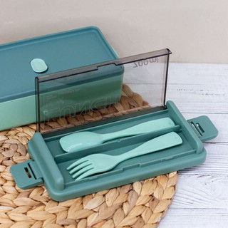 Ланчбокс 'Life every day' зеленый (ложка+вилка) 4