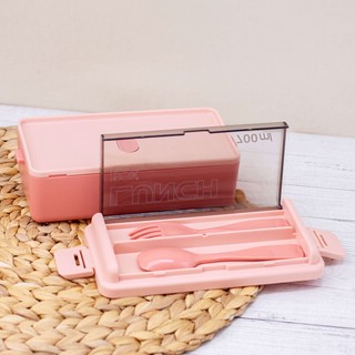 Ланчбокс 'Life every day' розовый (ложка+вилка) 4