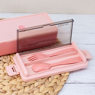 Ланчбокс 'Life every day' розовый (ложка+вилка) 5