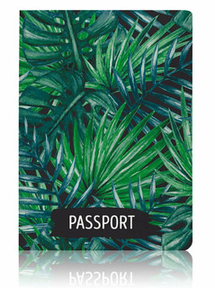 Обложка для паспорта унисекс Leaves