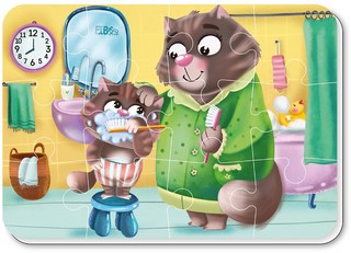 Мягкий магнитный пазл 'Бодрое утро' El Basco