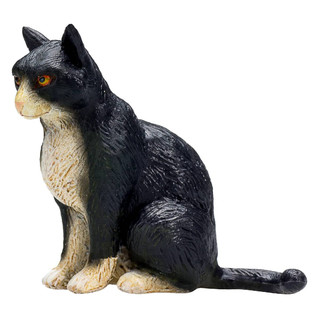 Фигурка KONIK «Кошка, чёрно-белая, сидящая»