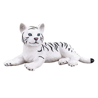 Фигурка Белый тигрёнок, лежащий, KONIK 3
