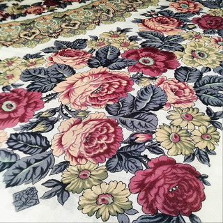 Павловопосадский платок «Молитва» шерсть, 146х146 см, арт.353-0 2