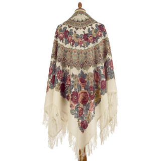 Павловопосадский платок «Молитва» шерсть, 146х146 см, арт.353-0 3