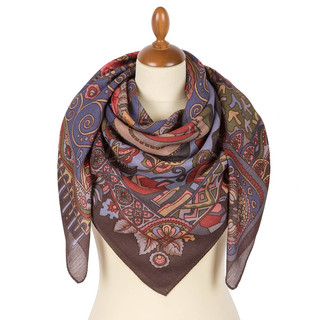 Павловопосадский платок «Весенняя фантазия» шерсть, 115х115 см, арт.630-17 2