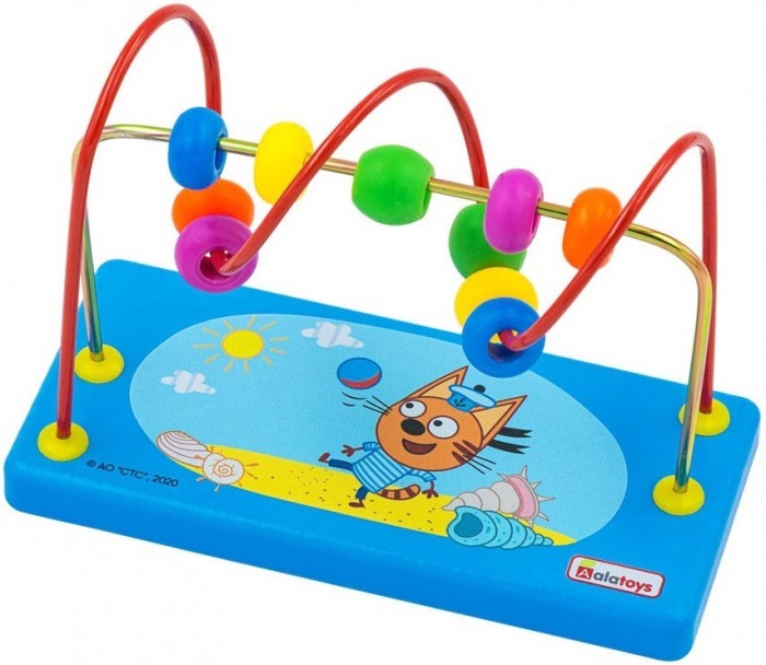 Лабиринт-головоломка 'Три кота, Коржик' деревянный, Alatoys