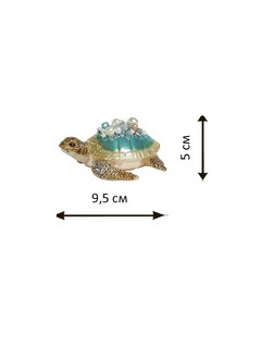 Королевская черепаха бирюзовая, стекло, 9.5х9х5 см, Holiday Classics 3
