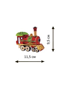 Паровозик 'Путешествие в сказку' стекло, 11.5х4х9.5 см, Holiday Classics 2