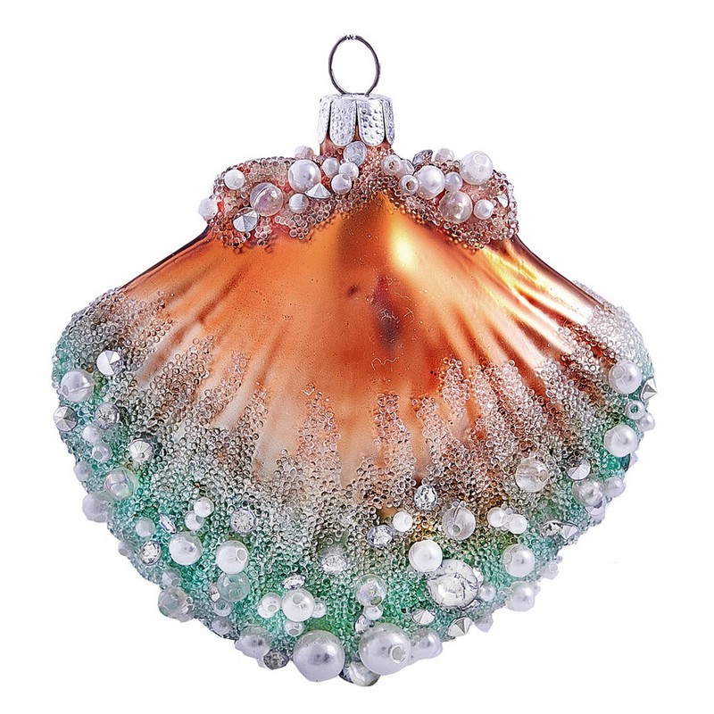 Ракушка-жемчужница Перламутровая, стекло, 9х9 см, Holiday Classics