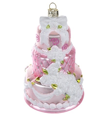 Свадебный торт (стекло) 9х12 см