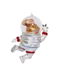 Кролик-космонавт, стекло, 5,7х14,5 см, Holiday Classics 2