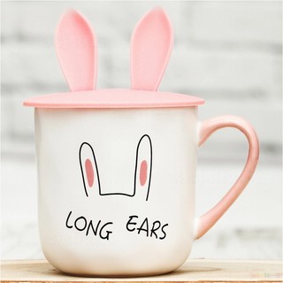 Кружка 'Long Ears' с силиконовой крышкой с ушами, символ 2023 года