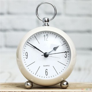 Часы будильник 'Кругляш' металл, белый 2