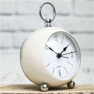 Часы будильник 'Кругляш' металл, белый 3