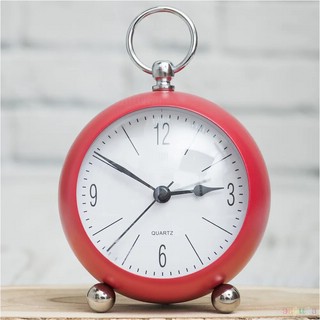 Часы будильник 'Кругляш' металл, красный 2