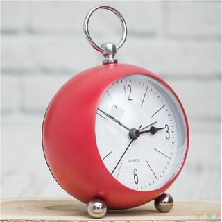 Часы будильник 'Кругляш' металл, красный 3