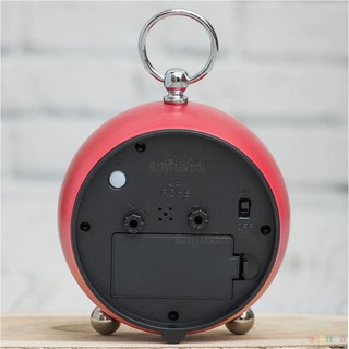 Часы будильник 'Кругляш' металл, красный 4