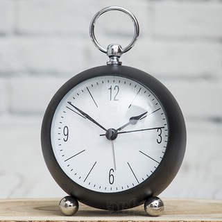 Часы будильник 'Кругляш' металл, черный 2