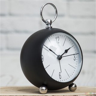 Часы будильник 'Кругляш' металл, черный 3