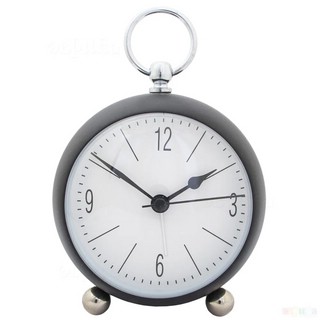 Часы будильник 'Кругляш' металл, черный 1
