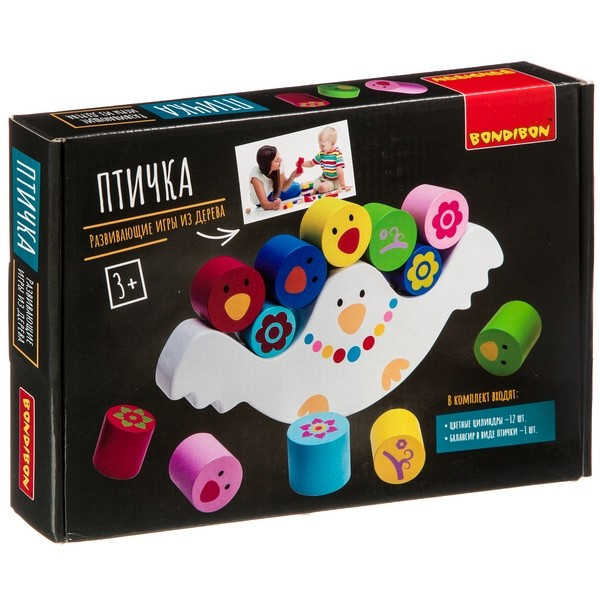 Игра-баланс. Птичка. Развивающие игры из дерева, BONDIBON