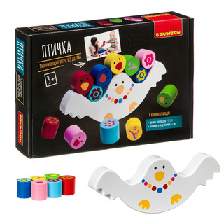 Игра-баланс. Птичка. Развивающие игры из дерева, BONDIBON 2