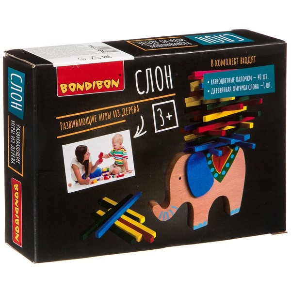 Игра-баланс. Слон. Развивающие игры из дерева
