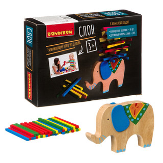 Игра-баланс. Слон. Развивающие игры из дерева 2