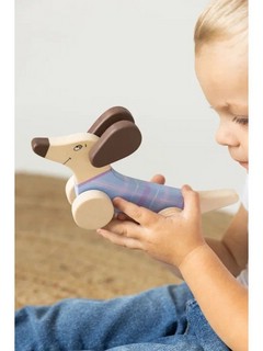 Каталка детская 'Собака Такса', дерево 2