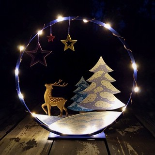 Композиция с подсветкой 'Зимний лес' 2