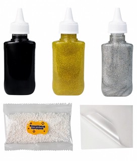 Набор для изготовления фигурок из цветного геля, золотой-серебряный 4