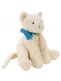 Кот 45 см, белый/бирюзовый, Lapkin 1