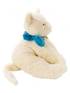 Кот 30 см, белый/бирюзовый, Lapkin 2