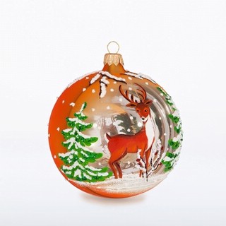 Шар 'Легенда' стекло, 9.5 см, фабрика Ёлочка