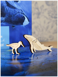 Деревянные пазлы 'WWF Гренландский кит', 21х30 см, 150 деталей, Davici 9