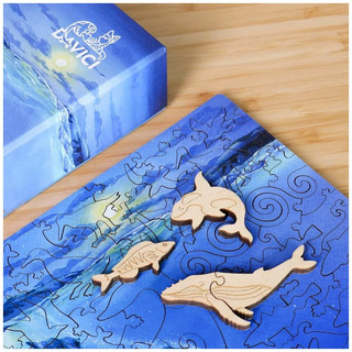 Деревянные пазлы 'WWF Гренландский кит', 21х30 см, 150 деталей, Davici 11