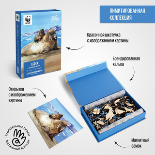 Деревянный пазл 'Атлантический морж' 21х30 см, 150 деталей, Davici 8