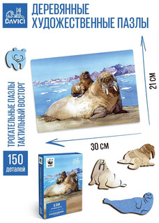 Деревянный пазл 'Атлантический морж' 21х30 см, 150 деталей, Davici 2