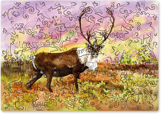 Деревянный пазл 'Дикий северный олень', 21х30 см, 150 деталей, Davici 8