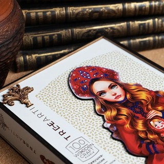 Деревянный пазл TREEARTI 'Девушка-Россия', 25 х 41 см, 100 деталей 3