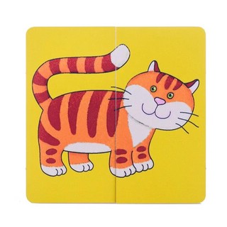 Домашние животные. IQ Пазл деревянный, 8 пазлов, 16 деталей 4